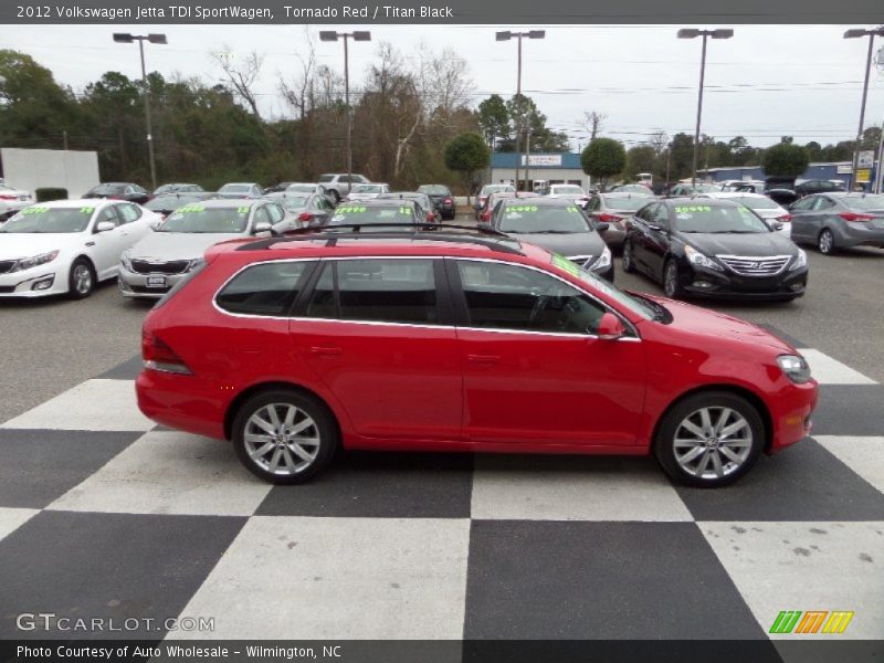 Tornado Red / Titan Black 2012 Volkswagen Jetta TDI SportWagen