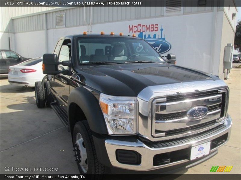 Tuxedo Black / Steel 2015 Ford F450 Super Duty XLT Super Cab Chassis 4x4