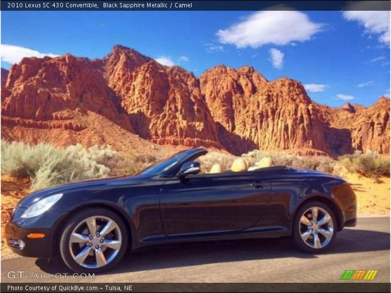 Black Sapphire Metallic / Camel 2010 Lexus SC 430 Convertible