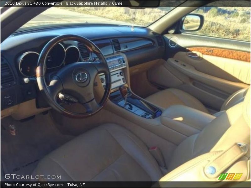Black Sapphire Metallic / Camel 2010 Lexus SC 430 Convertible