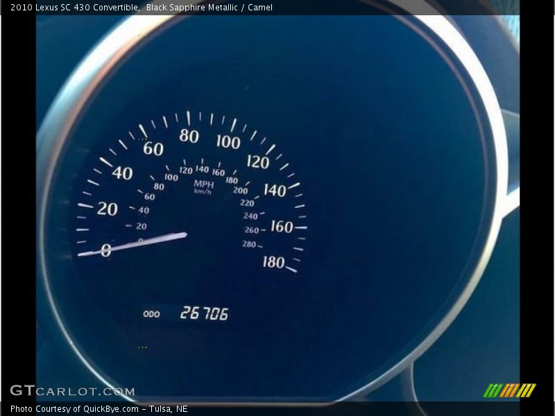 Black Sapphire Metallic / Camel 2010 Lexus SC 430 Convertible