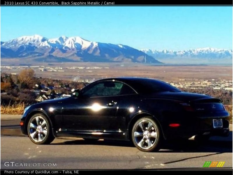 Black Sapphire Metallic / Camel 2010 Lexus SC 430 Convertible