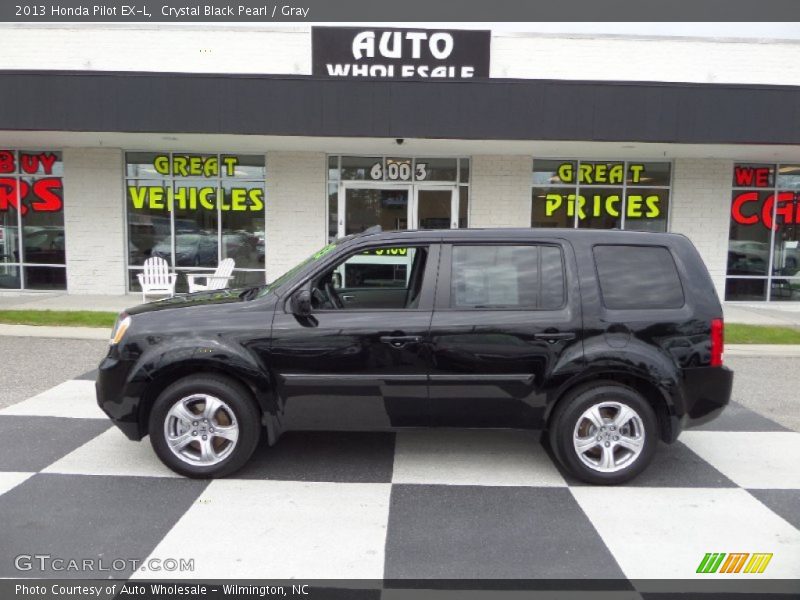 Crystal Black Pearl / Gray 2013 Honda Pilot EX-L