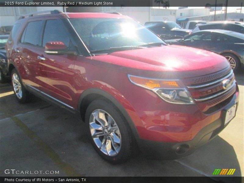 Ruby Red / Medium Light Stone 2015 Ford Explorer Limited