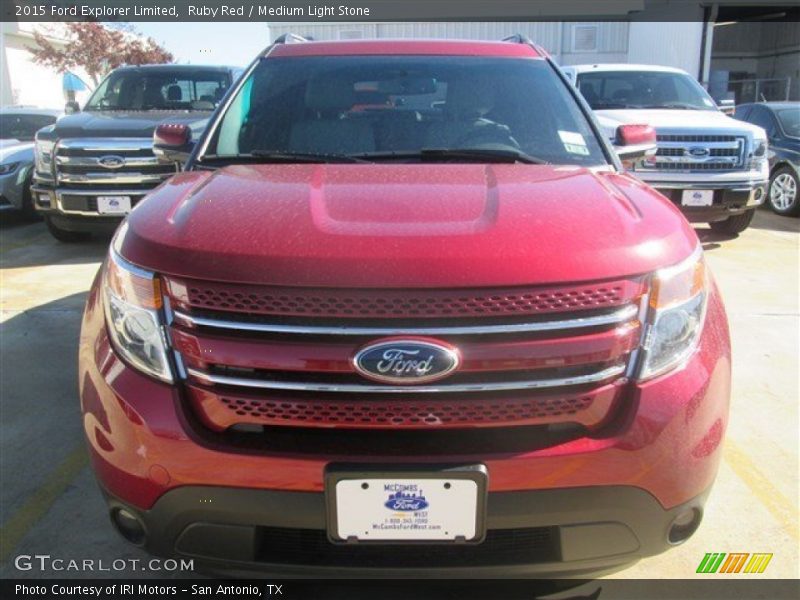 Ruby Red / Medium Light Stone 2015 Ford Explorer Limited