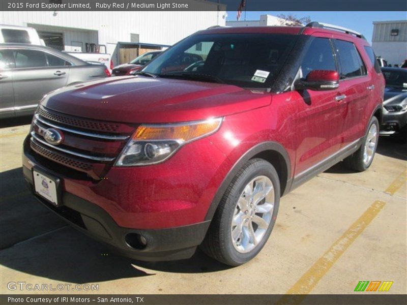 Ruby Red / Medium Light Stone 2015 Ford Explorer Limited