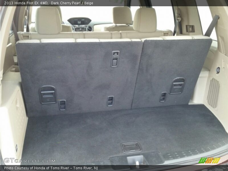 Dark Cherry Pearl / Beige 2013 Honda Pilot EX 4WD