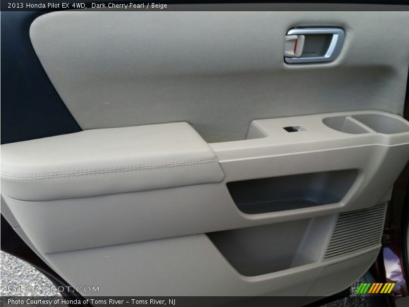 Dark Cherry Pearl / Beige 2013 Honda Pilot EX 4WD