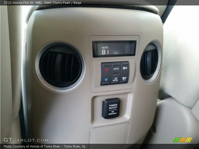Dark Cherry Pearl / Beige 2013 Honda Pilot EX 4WD