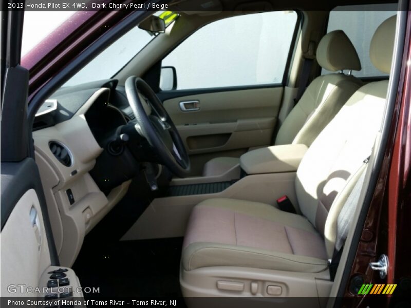 Dark Cherry Pearl / Beige 2013 Honda Pilot EX 4WD