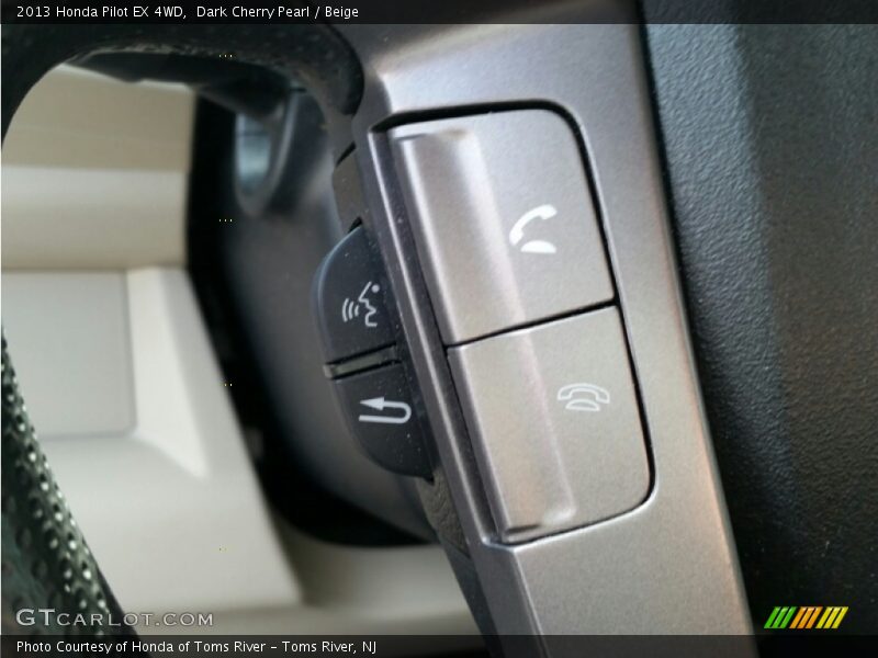 Dark Cherry Pearl / Beige 2013 Honda Pilot EX 4WD