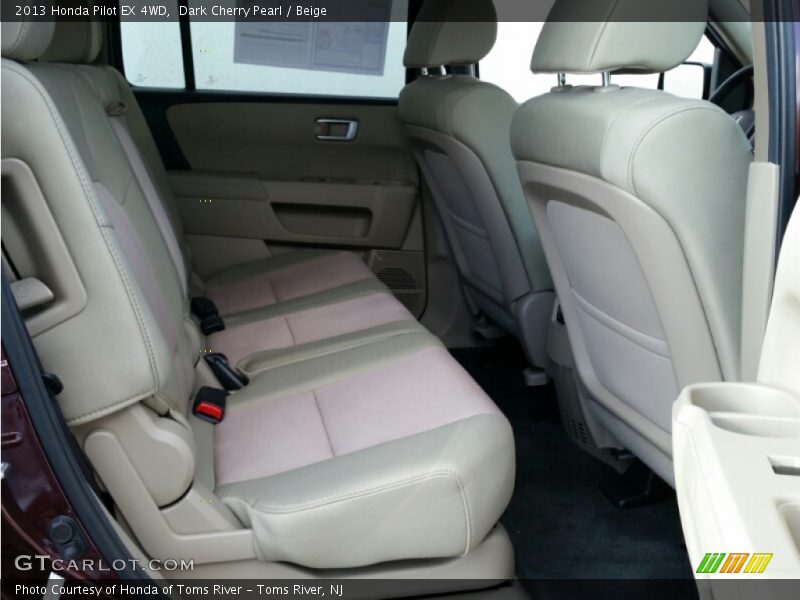 Dark Cherry Pearl / Beige 2013 Honda Pilot EX 4WD