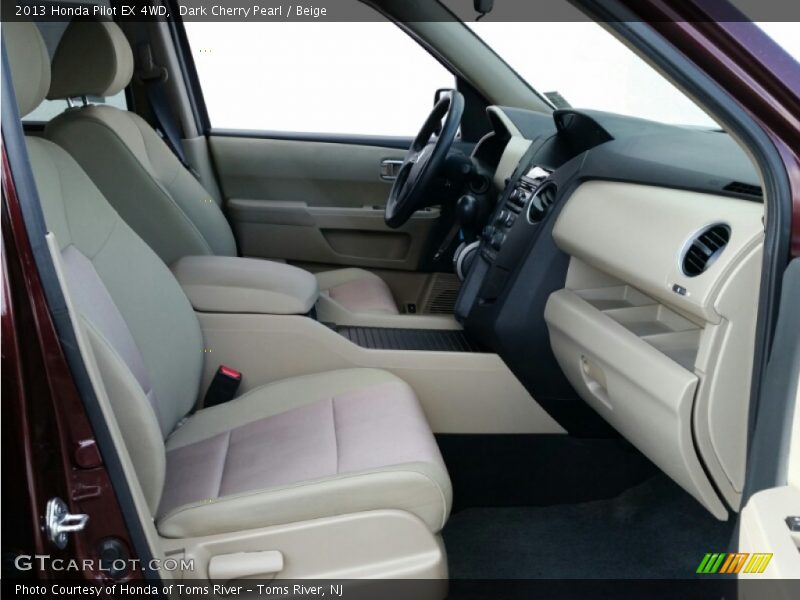 Dark Cherry Pearl / Beige 2013 Honda Pilot EX 4WD