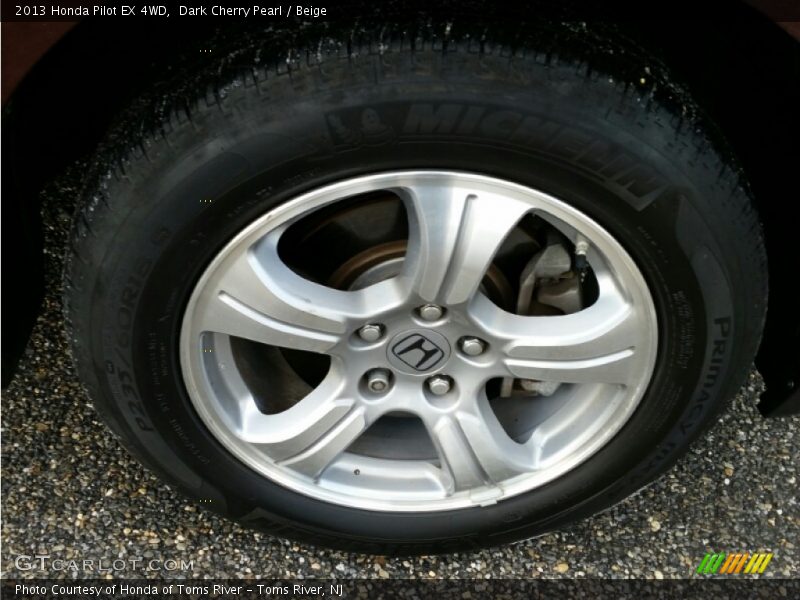 Dark Cherry Pearl / Beige 2013 Honda Pilot EX 4WD