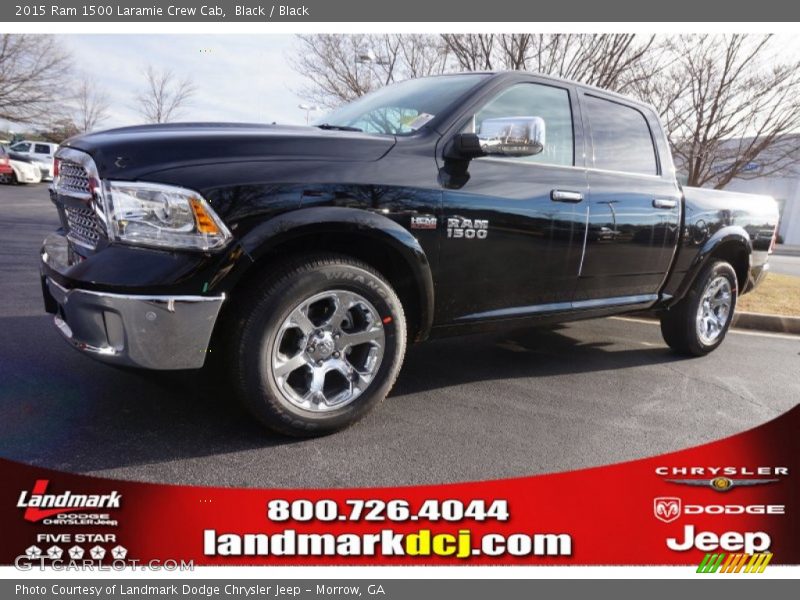Black / Black 2015 Ram 1500 Laramie Crew Cab