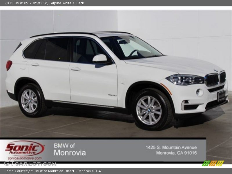 Alpine White / Black 2015 BMW X5 xDrive35d