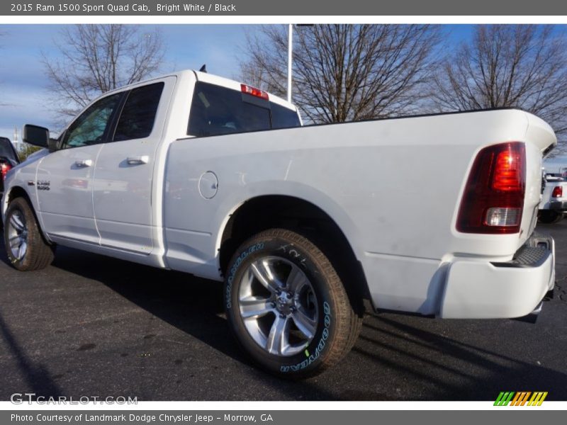 Bright White / Black 2015 Ram 1500 Sport Quad Cab