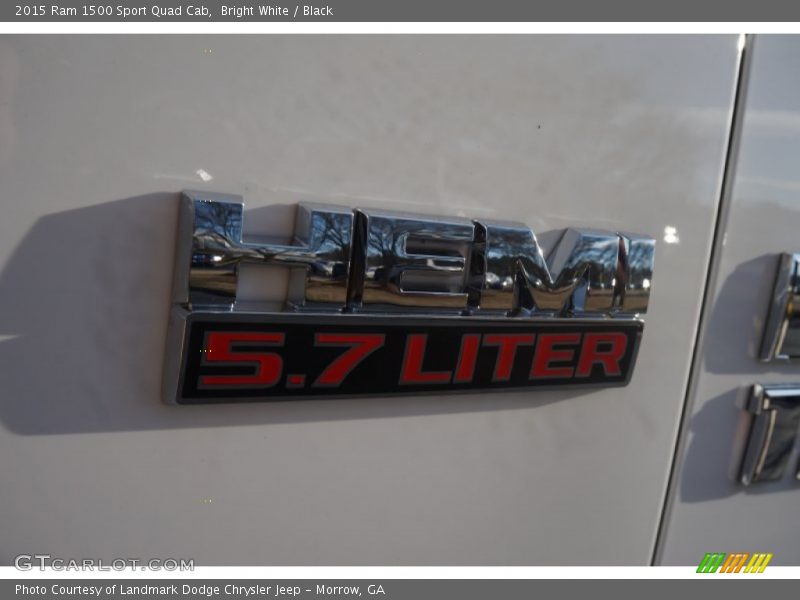 Bright White / Black 2015 Ram 1500 Sport Quad Cab