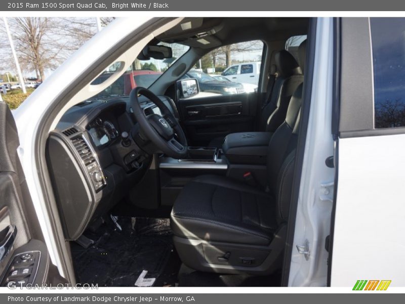 Bright White / Black 2015 Ram 1500 Sport Quad Cab