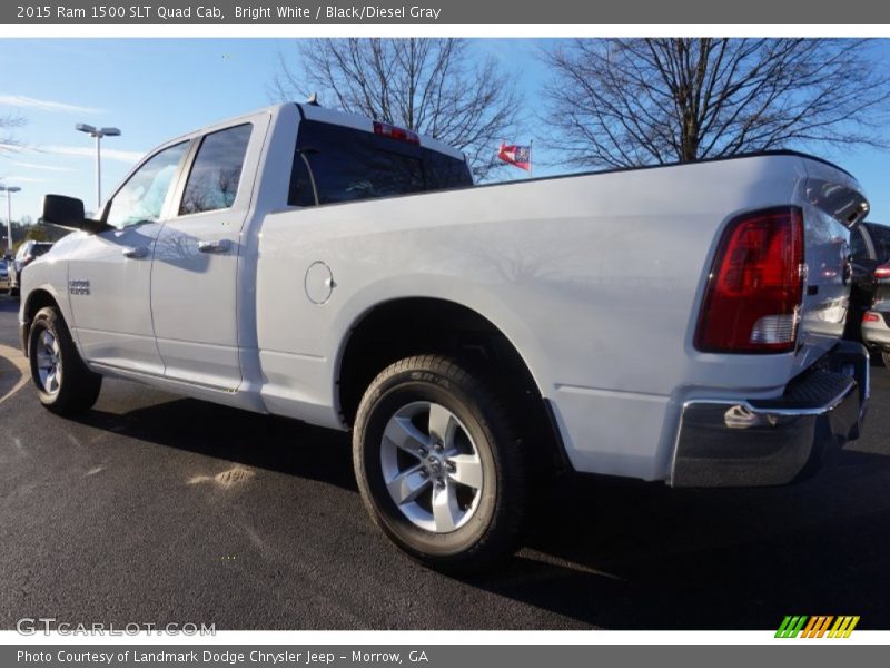 Bright White / Black/Diesel Gray 2015 Ram 1500 SLT Quad Cab