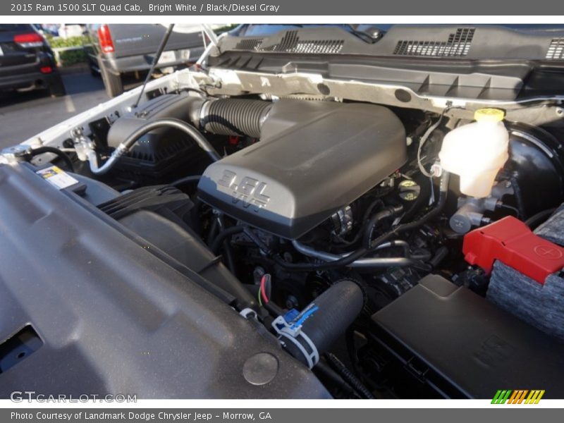 Bright White / Black/Diesel Gray 2015 Ram 1500 SLT Quad Cab