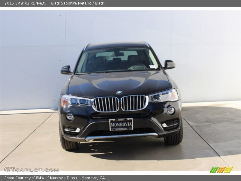Black Sapphire Metallic / Black 2015 BMW X3 xDrive35i