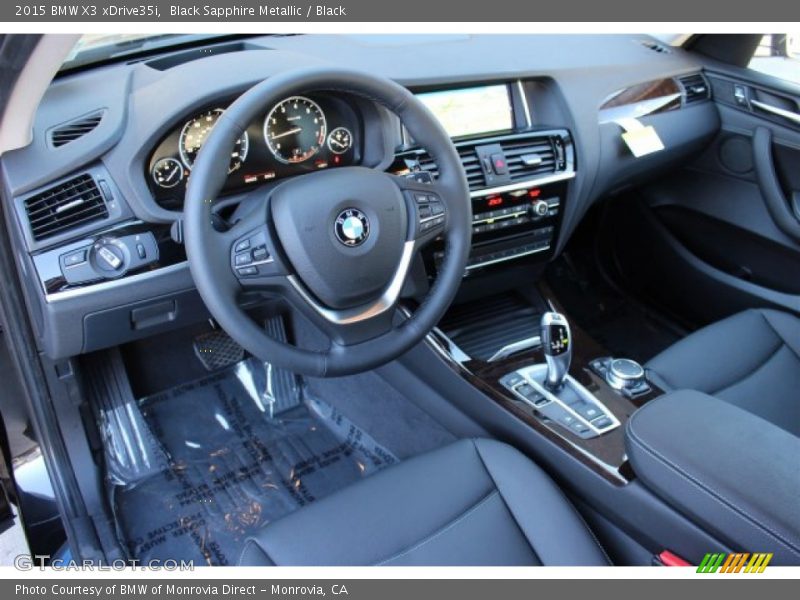 Black Sapphire Metallic / Black 2015 BMW X3 xDrive35i
