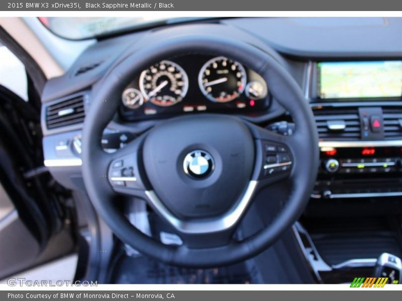 Black Sapphire Metallic / Black 2015 BMW X3 xDrive35i