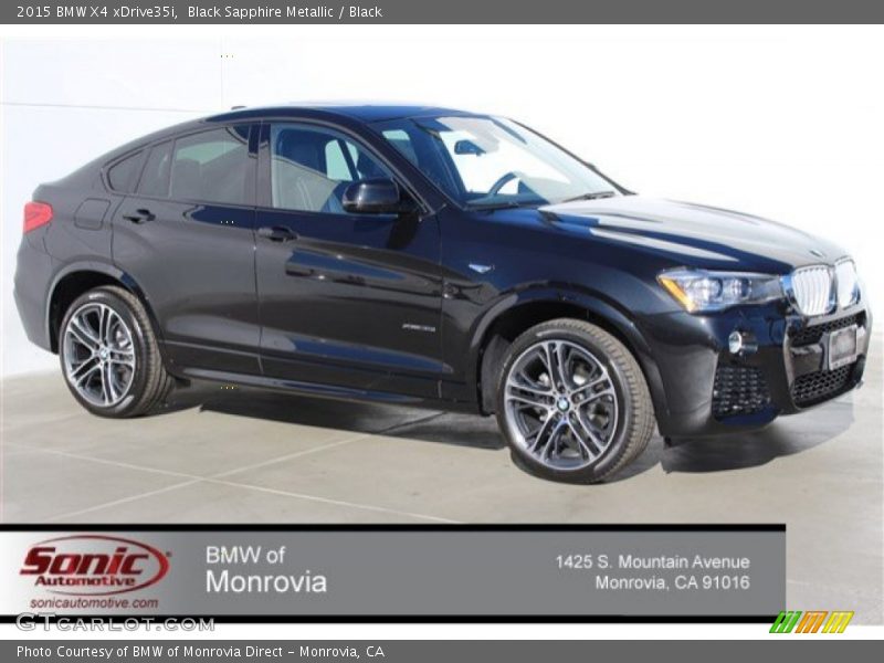 Black Sapphire Metallic / Black 2015 BMW X4 xDrive35i