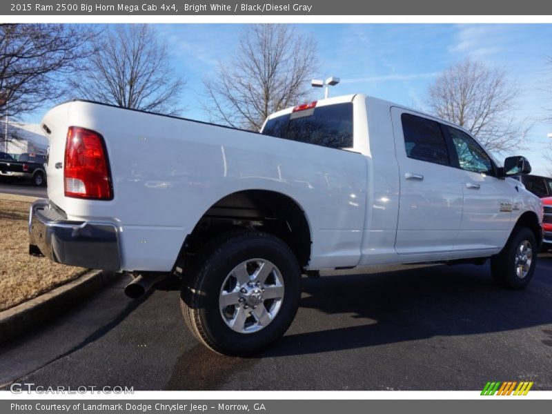 Bright White / Black/Diesel Gray 2015 Ram 2500 Big Horn Mega Cab 4x4