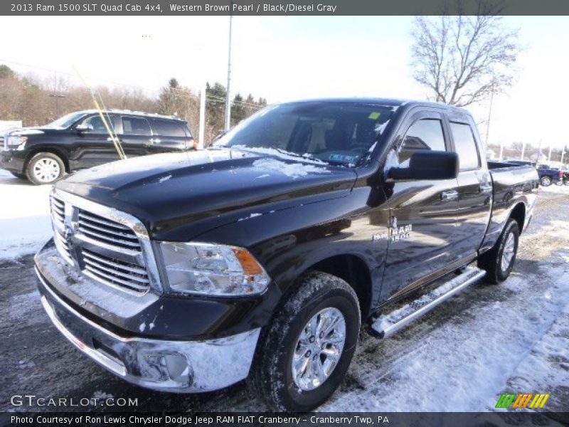 Western Brown Pearl / Black/Diesel Gray 2013 Ram 1500 SLT Quad Cab 4x4