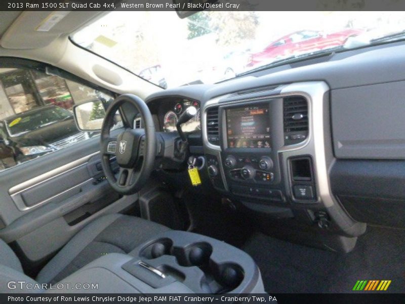Western Brown Pearl / Black/Diesel Gray 2013 Ram 1500 SLT Quad Cab 4x4