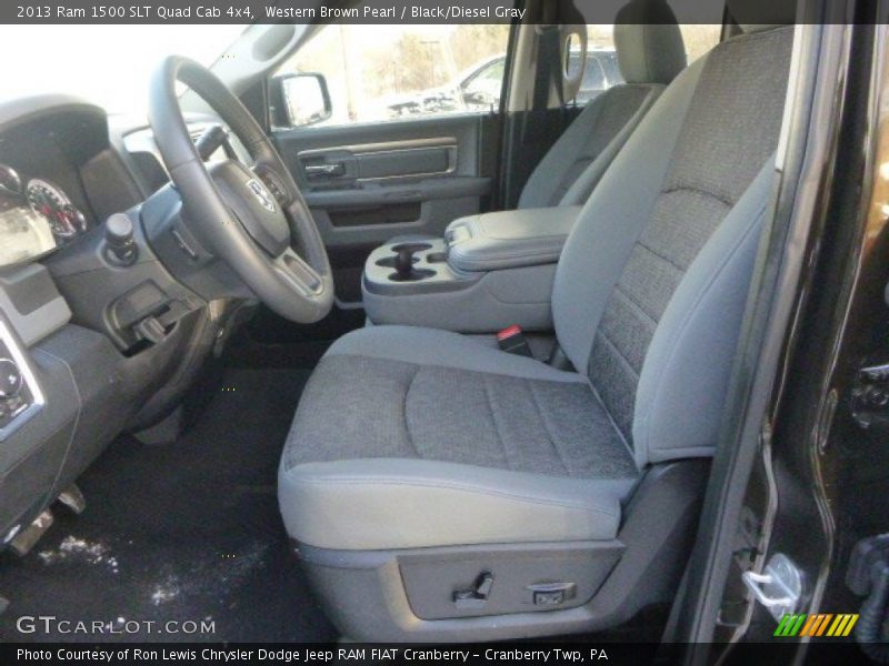 Western Brown Pearl / Black/Diesel Gray 2013 Ram 1500 SLT Quad Cab 4x4