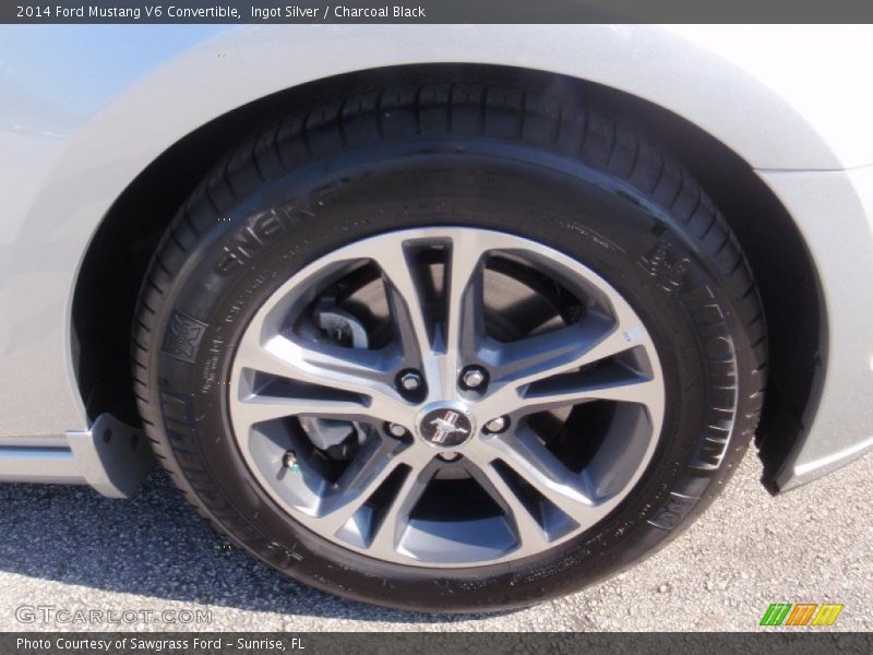 Ingot Silver / Charcoal Black 2014 Ford Mustang V6 Convertible