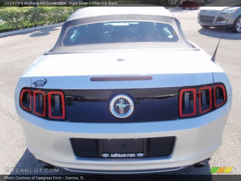 Ingot Silver / Charcoal Black 2014 Ford Mustang V6 Convertible