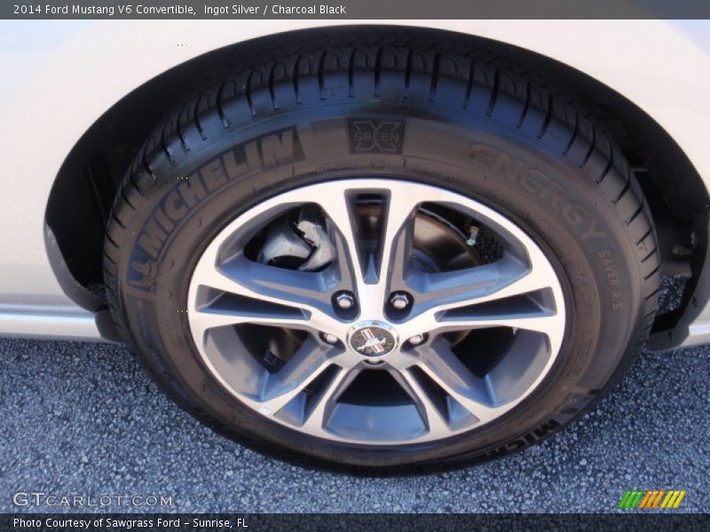 Ingot Silver / Charcoal Black 2014 Ford Mustang V6 Convertible