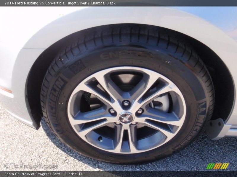 Ingot Silver / Charcoal Black 2014 Ford Mustang V6 Convertible