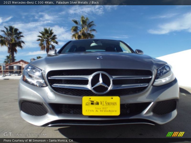 Paladium Silver Metallic / Black 2015 Mercedes-Benz C 300 4Matic