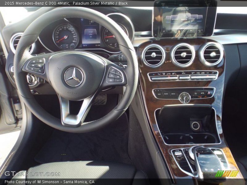 Paladium Silver Metallic / Black 2015 Mercedes-Benz C 300 4Matic