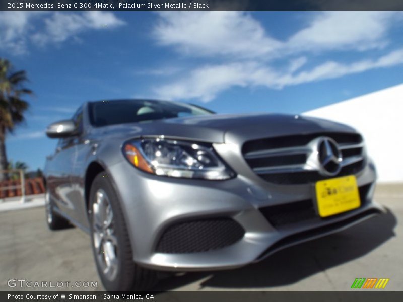 Paladium Silver Metallic / Black 2015 Mercedes-Benz C 300 4Matic