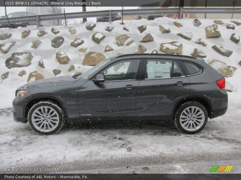 Mineral Grey Metallic / Black 2015 BMW X1 xDrive28i