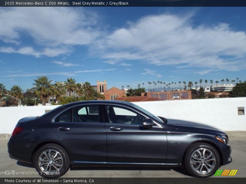Steel Grey Metallic / Grey/Black 2015 Mercedes-Benz C 300 4Matic