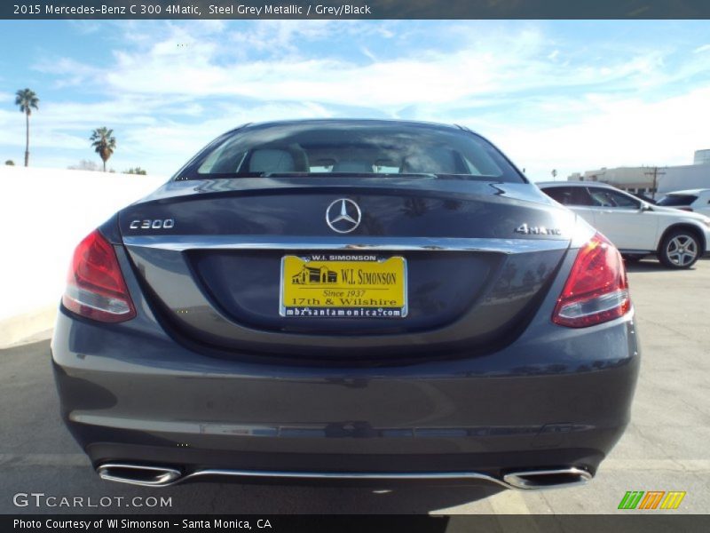 Steel Grey Metallic / Grey/Black 2015 Mercedes-Benz C 300 4Matic