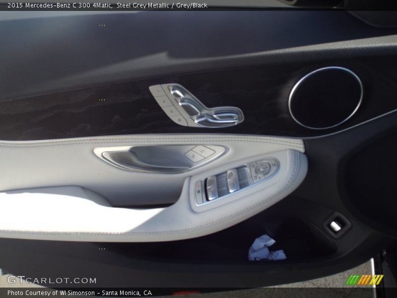 Steel Grey Metallic / Grey/Black 2015 Mercedes-Benz C 300 4Matic