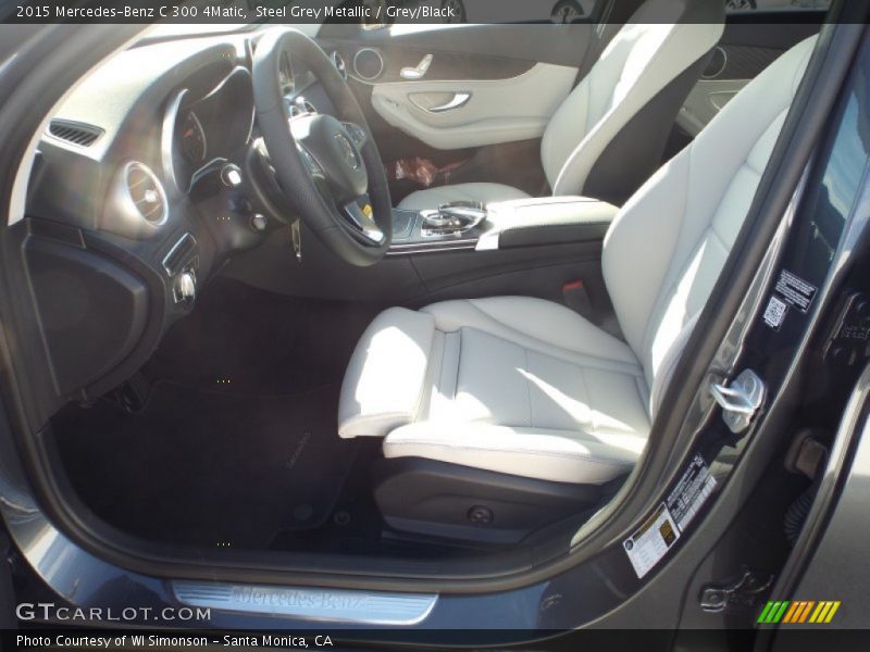 Steel Grey Metallic / Grey/Black 2015 Mercedes-Benz C 300 4Matic