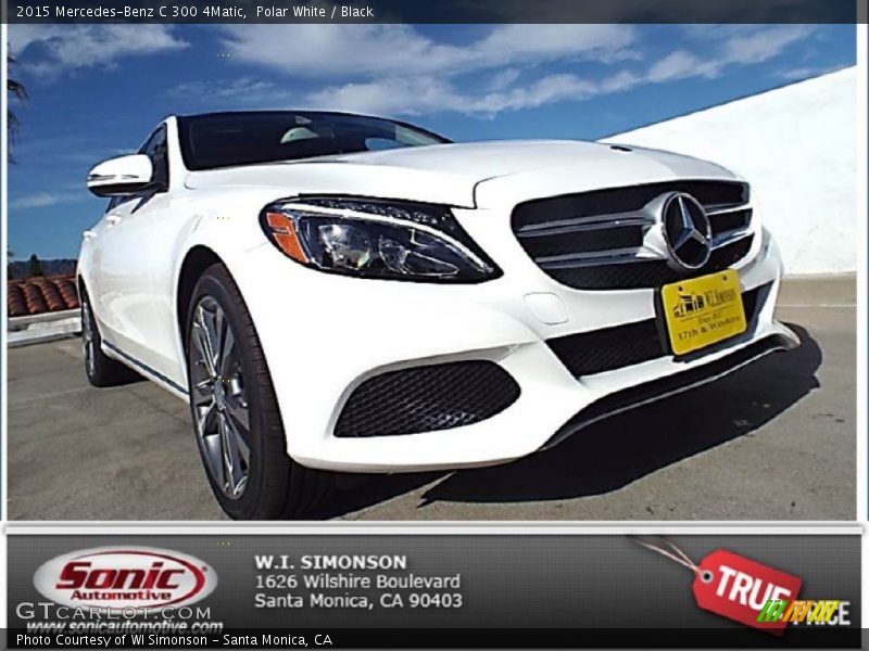 Polar White / Black 2015 Mercedes-Benz C 300 4Matic