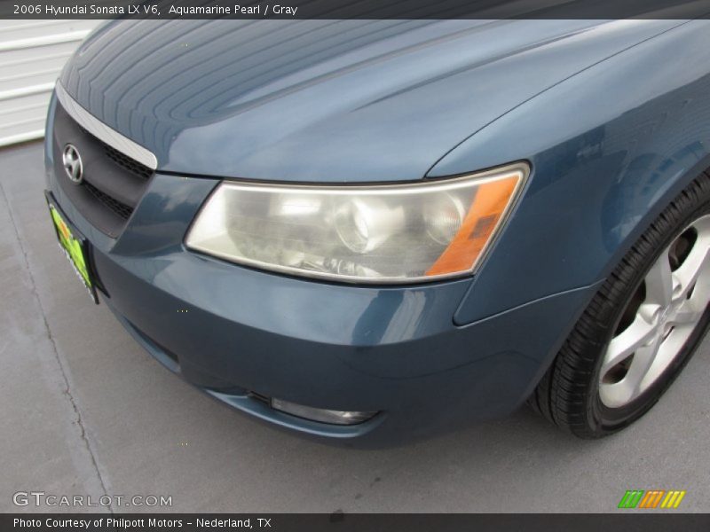 Aquamarine Pearl / Gray 2006 Hyundai Sonata LX V6