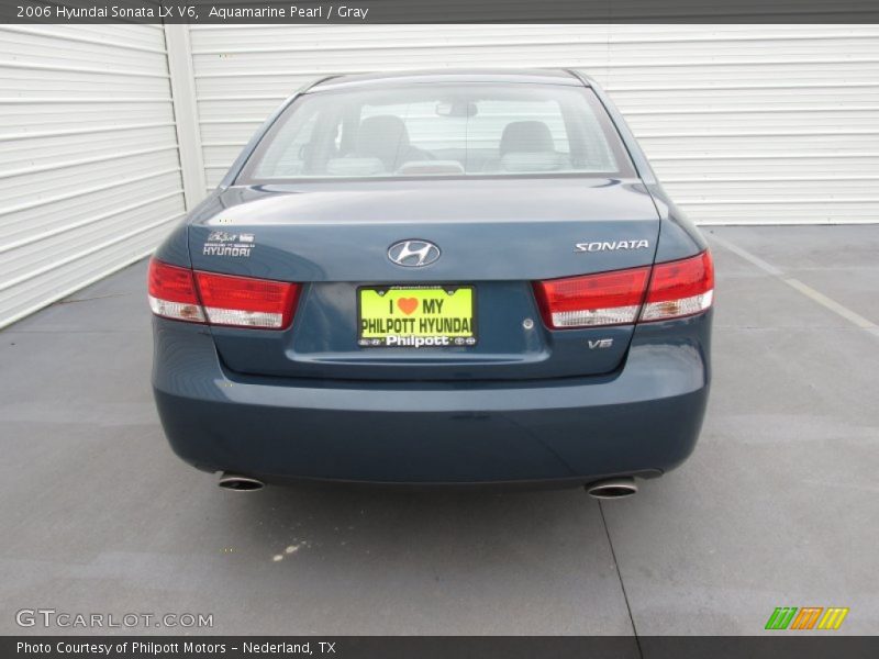 Aquamarine Pearl / Gray 2006 Hyundai Sonata LX V6