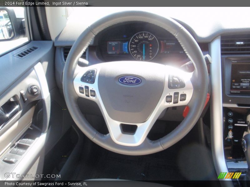 Ingot Silver / Sienna 2014 Ford Edge Limited