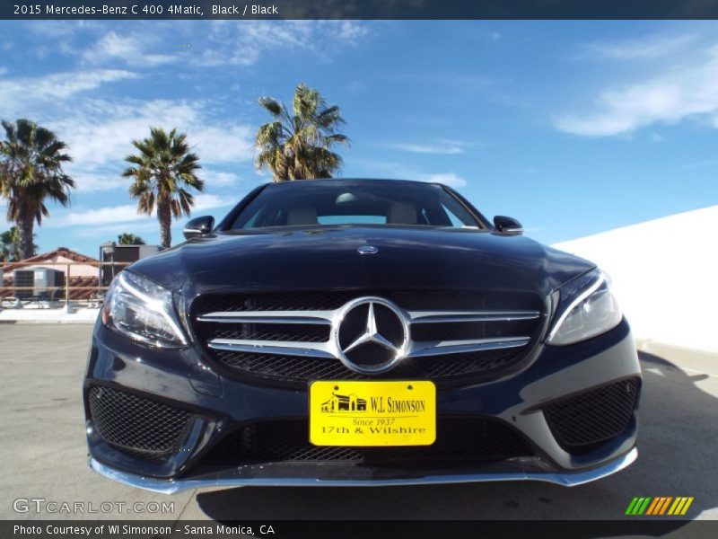 Black / Black 2015 Mercedes-Benz C 400 4Matic